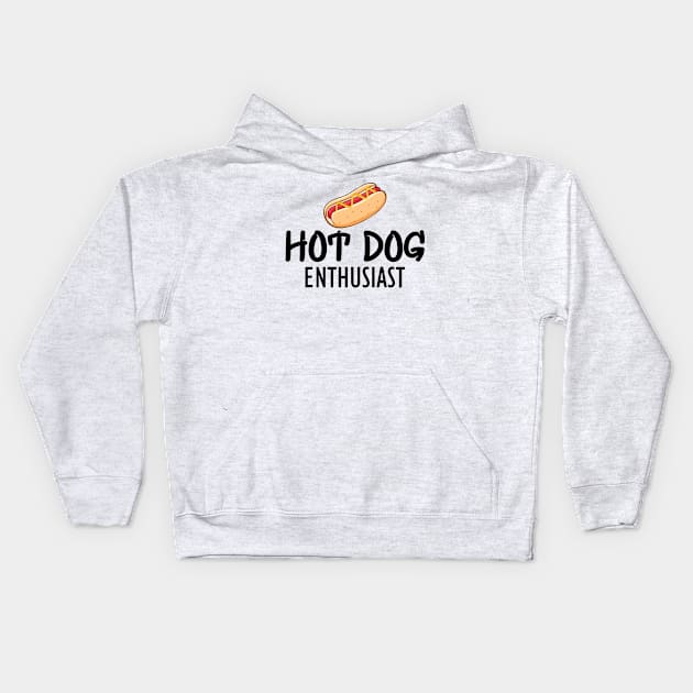 Hot Dog Enthusiast Kids Hoodie by KC Happy Shop